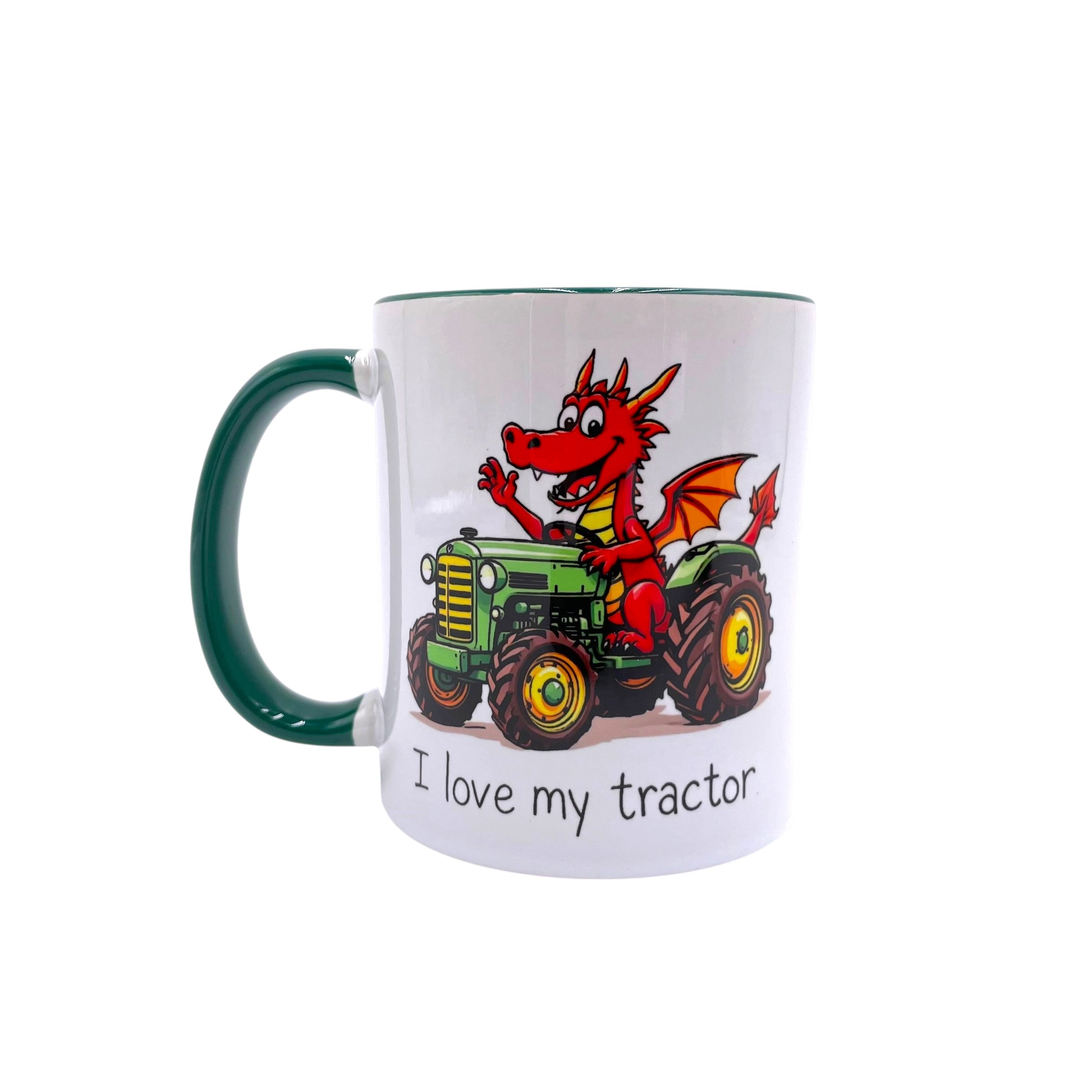 I Love My Tractor - Cute Dragon Mug