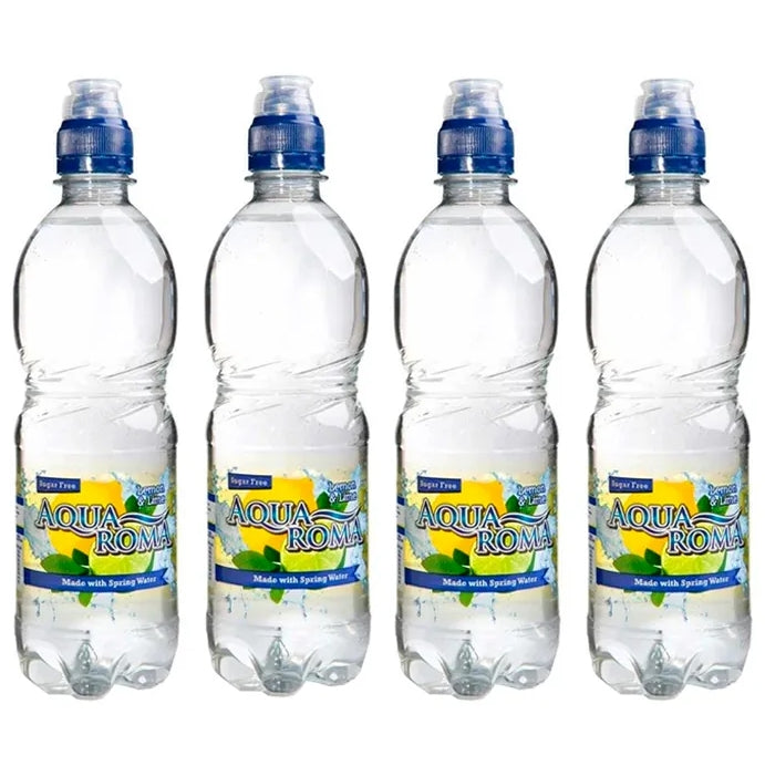 Aqua Roma Still Lemon & Lime Flavoured Spring Water 4 x 500ml