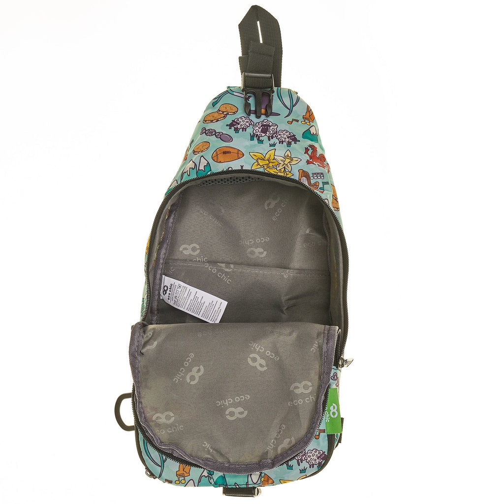 Eco Chic Wales Montage Lightweight Foldable Crossbody Bag