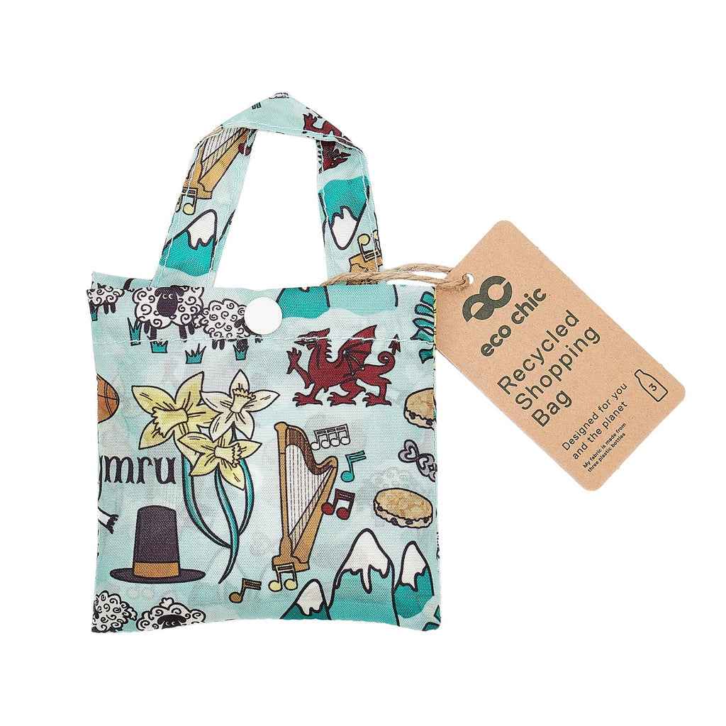 Eco Chic Wales Montage Lightweight Foldable Reusable Shopping Bag