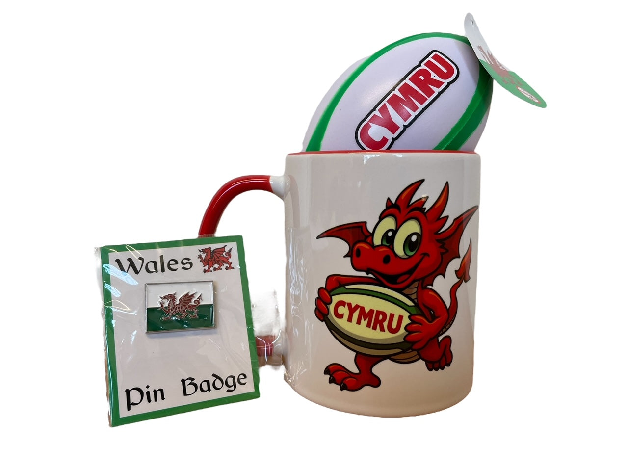 Set Anrhegion Mug Pêl Rygbi Cymru Cymru