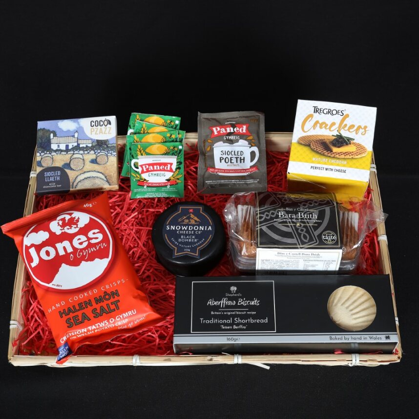 St. David's Day Welsh Hamper - Bara Brith, Biscuit and Tea Gift Set Food & Drink Gift Set