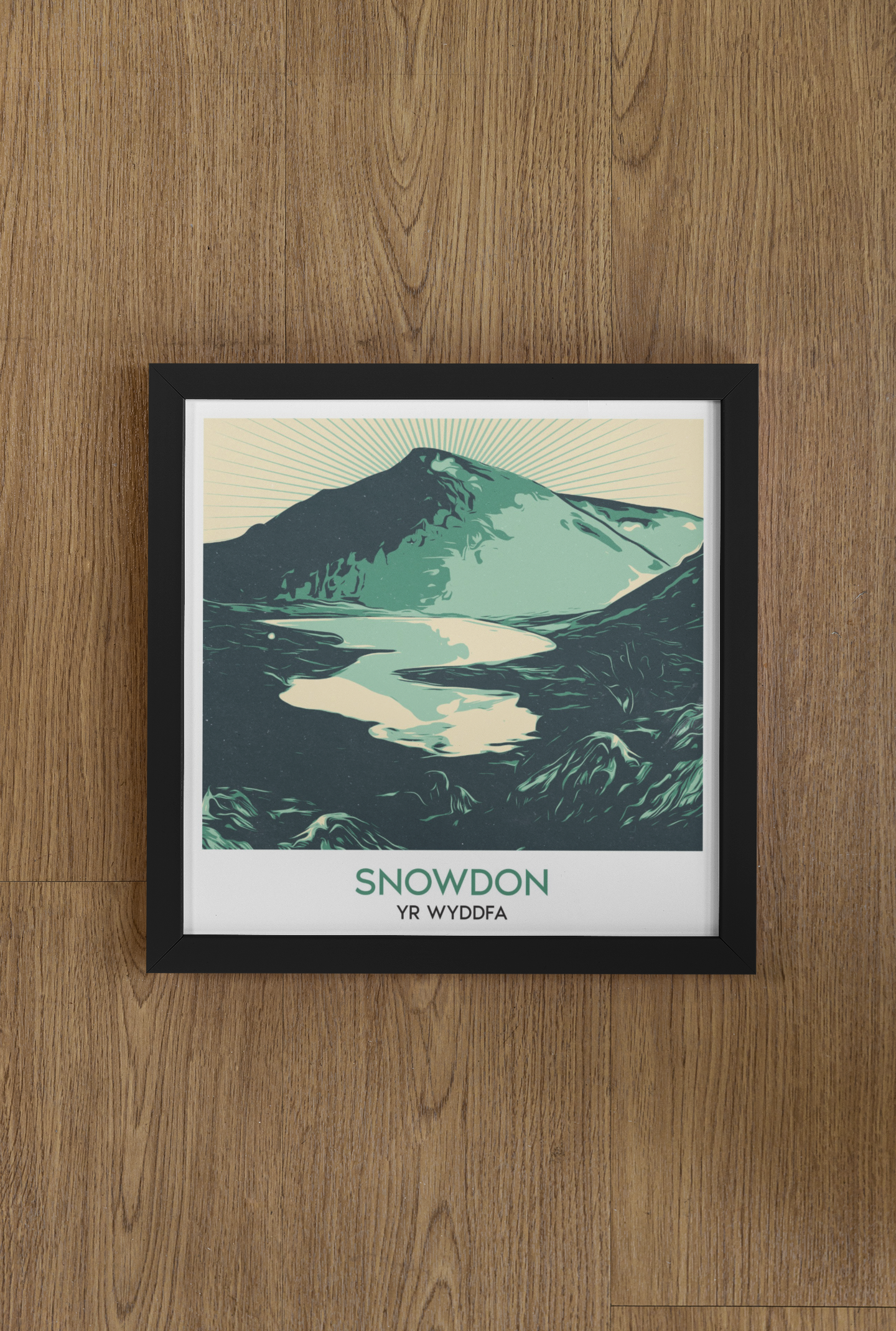 Bilingual Snowdon 8" x 8" Framed Wall Print