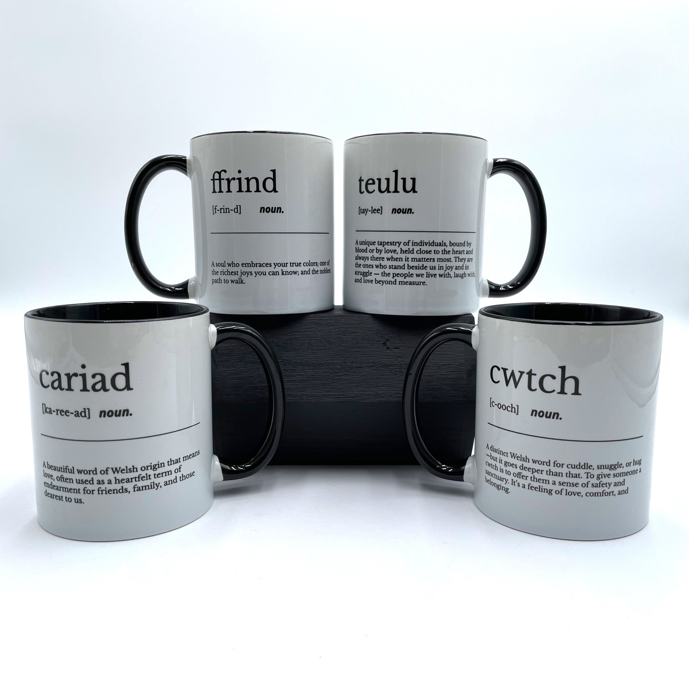 Welsh Noun Descriptive Mugs Gift Set
