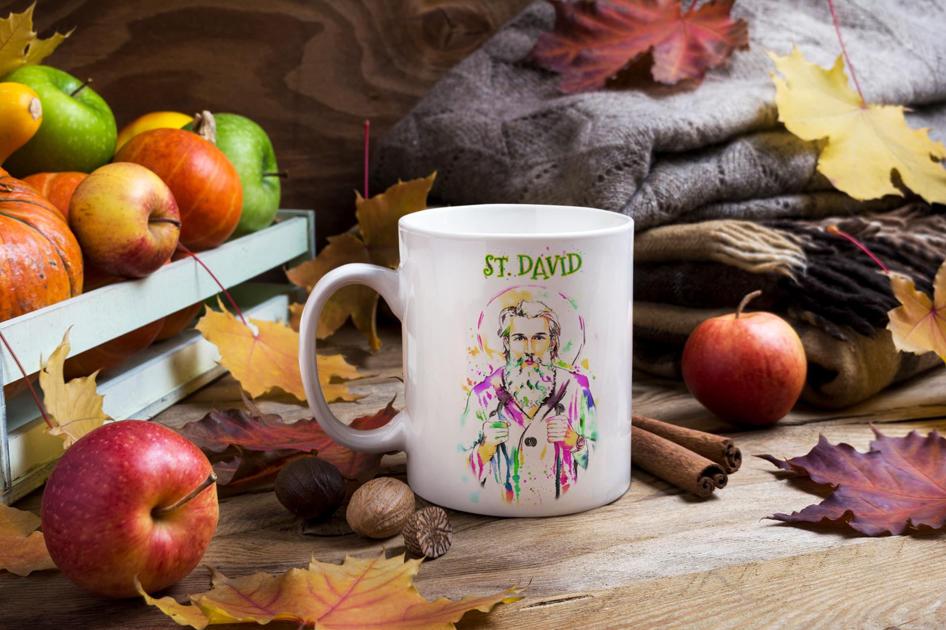 Welsh Legends - St. David Welsh Patron Saint of Wales Mug