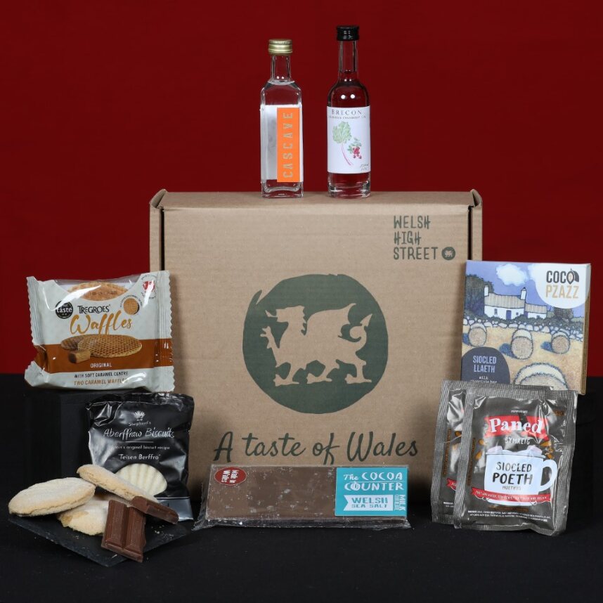 Welsh Hamper - Gin & Chocolate Hamper Food & Drink Gift Set