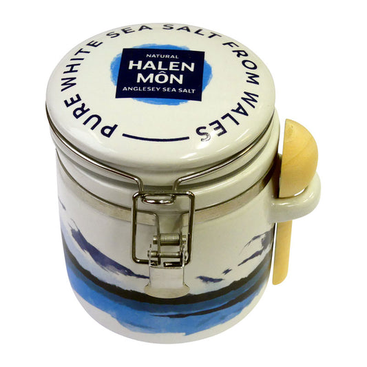 Halen Mon Clamp Top Jar with Pure Anglesey Sea Salt
